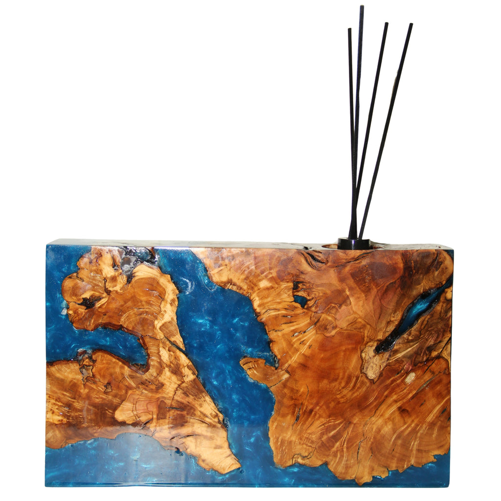 Handmade Wood Resin Diffuser with Epoxy Reed Diffuser