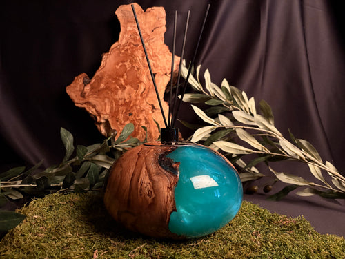 Olive Wood Epoxy Reed Diffuser | 19 cm Large Handmade