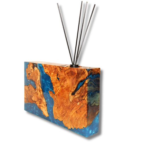 Handmade Wood Resin Diffuser with Epoxy Reed Diffuser